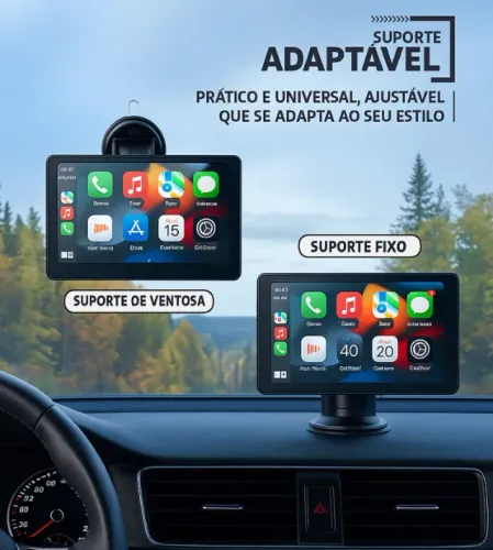 Central Multimidia Externa Android Auto e Carplay sem fio