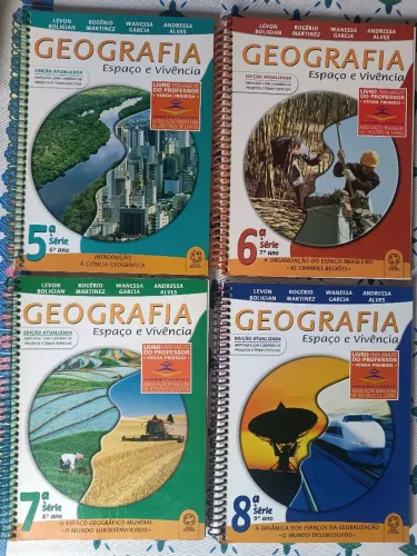Livros geografia coleção 5a, 6a, 7a, 8a séries. Livros do professor. Livros novos.