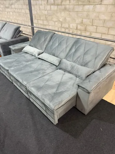 Sofá retrátil reclinável 2.90m