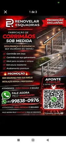 Corrimão inox
