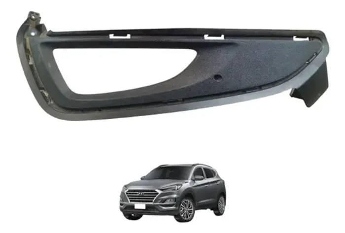 Moldura Acabamento Farol Milha New Tucson 1.6 17a24 Direita Preto Direito