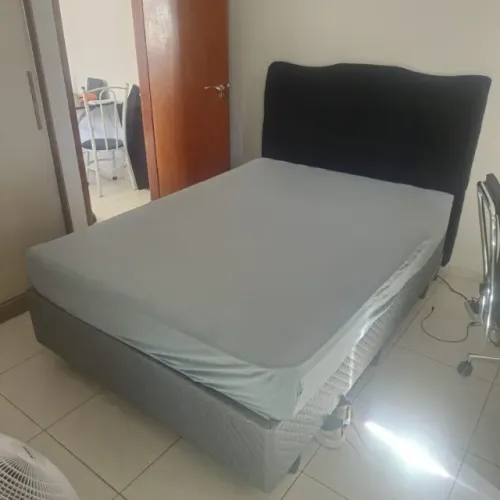 Cama Box Casal Herval Omega + Cabeceira Luxo