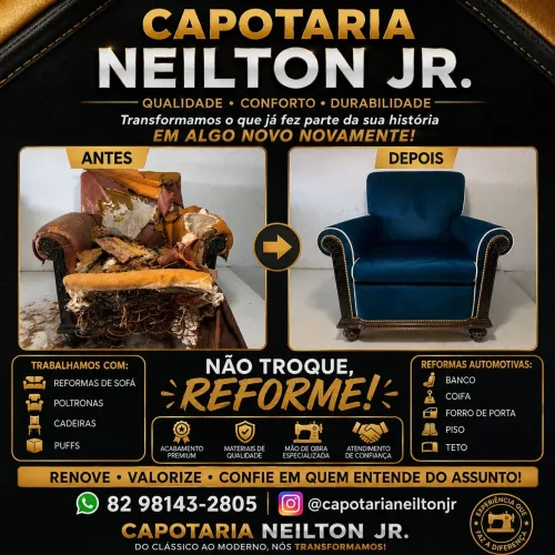 Reforma / Capoteiro / Sofá / Poltrona / Puffs / Bancos de Carro