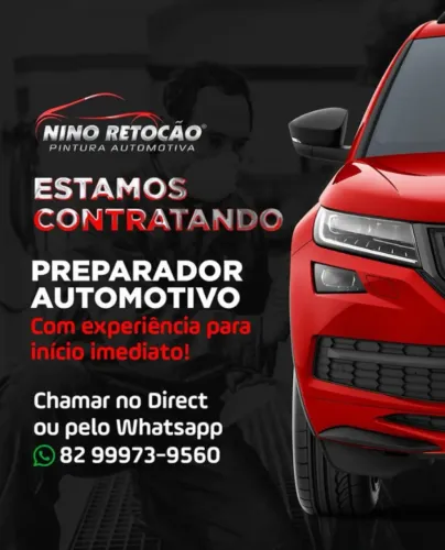 Estamos contratando preparador automotivo com inicio imediato