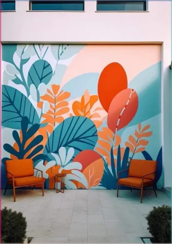 Artista faço artes tropicais de folhas