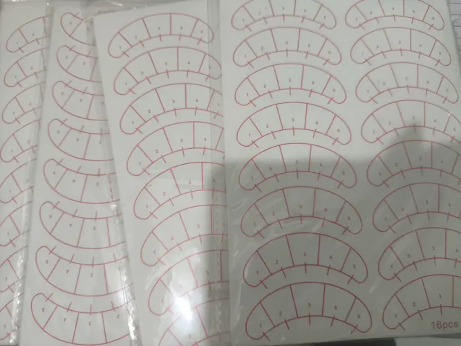 Fita de mapeamento para cílios 57 cartelas com 16 cada