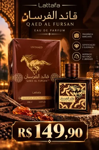 Perfume Árabe Lattafa Qaed Al Fursan , Masculino Original