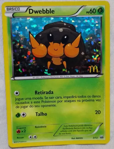 Card Dweeble holográfico Pokémon TCG 2012