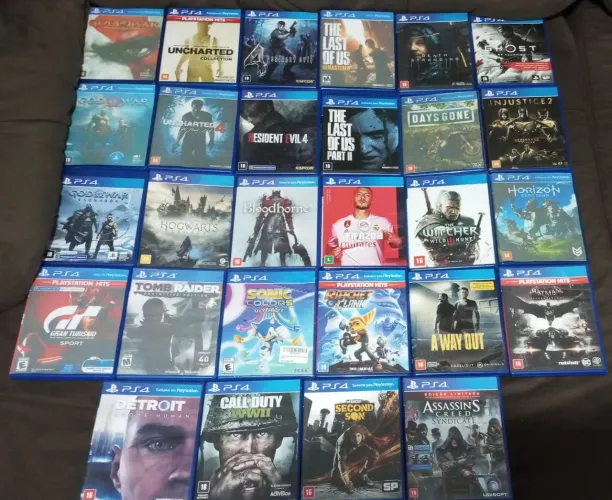 Lote 28 jogos ps4 Mídia física.