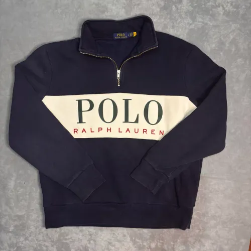 Quarter zip polo ralph lauren azul marinho