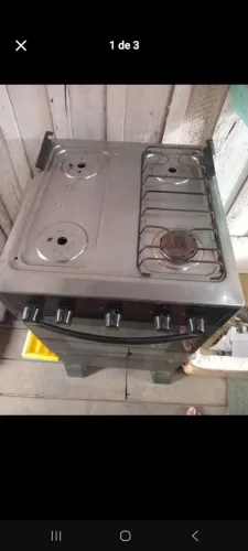 Fogão 4 bocas completo com vidro