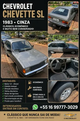 Chevrolet Chevette L / SL / Sl/e / DL / SE 1.6 1983