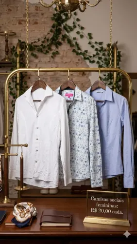 Camisas sociais feminina lindíssima, desapego impecável