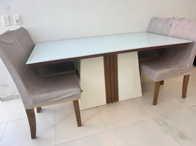 Conjunto de mesa de jantar + 6 cadeiras