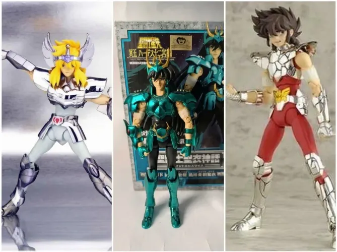 Seiya V2 broken, Shiryu v3 e Cisne V3 Bandai CLOTH MYTH
