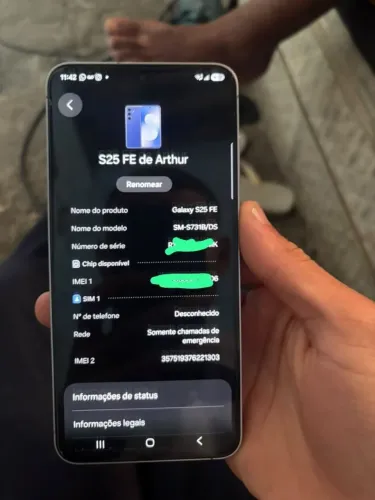 Vendo s25 fe 128 gb azul marinho em perfeito estado