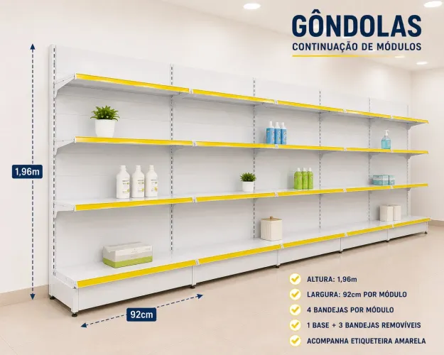 Gôndola de Parede (Módulos de 0,92 L)