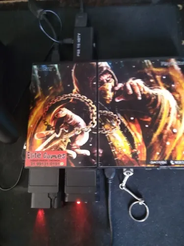 PS2 duas manetes sem fios 120 jogos adaptador de HDMI com HD manetes novas bem conservado
