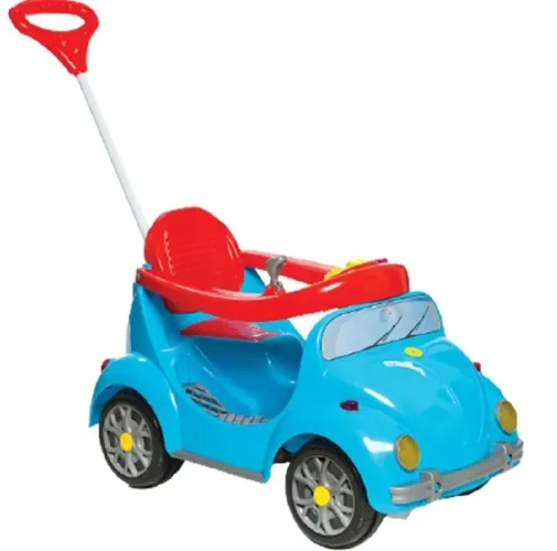 Carrinho passeio pedal calesita - fusca azul