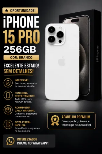 iPhone 15 Pro 256 Branco