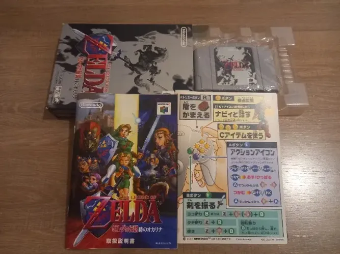 Fita Zelda Ocarina of Time Japonês + Caixa e Manual