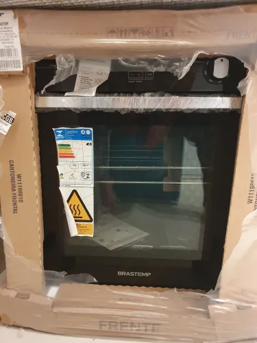 Forno de Embutir a Gás 220V Brastemp 78 Litros Preto com Grill e Timer Touch - BOA84AE