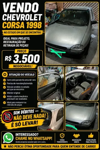 Chevrolet Corsa Wind 1.0 MPFI / EFI 2P (álcool) 1998