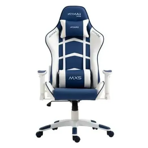 Cadeira Gamer MX5 Giratoria Branco e Azul Marinho(MGCH-MX5/BLMR)