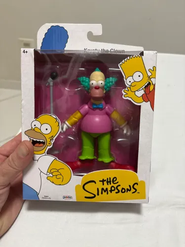 Action figure da jackks pacific, os Simpsons, personagem Krusty de 5 polegadas, novo
