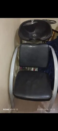 Lavatório de salão de beleza + carrinho auxiliar Dompel