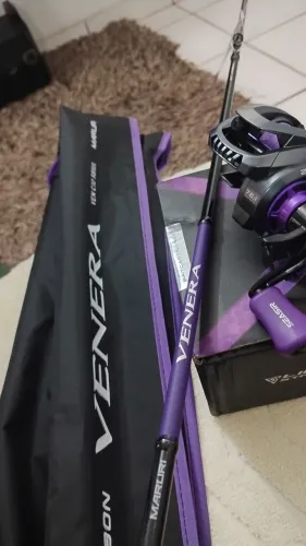 Carretilha zeroVX e vara zero sem uso