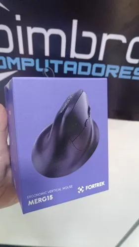 Mouse Vertical Ergonomico Recarregavel Wifi Bluetooth E Usb - Fortrek MERG15 -Loja Coimbra