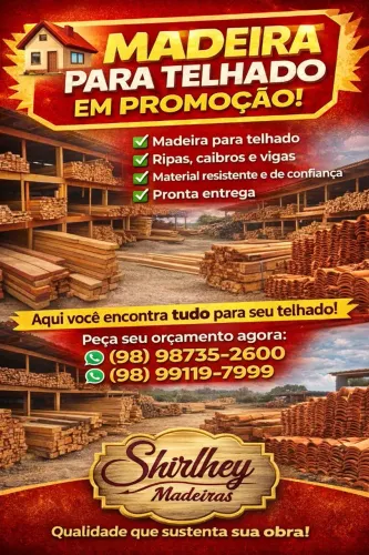 Madeiras e telhas para telhado!