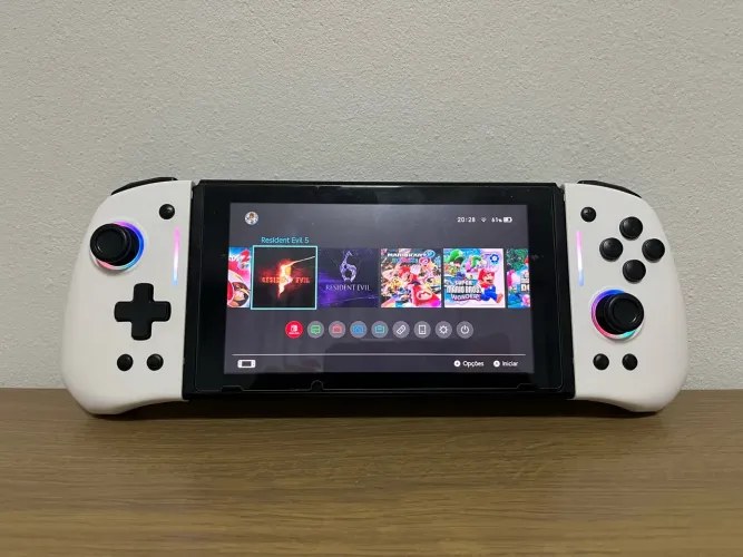 Nintendo Switch V1 D3SBLOQUEADO por Chip c/ Película + Controle LinYuvo Hall Effect LED