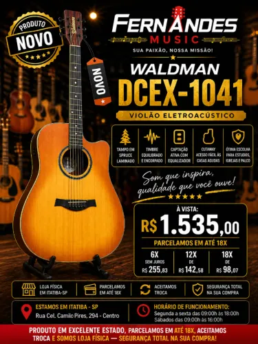 Violão Waldman DCEX 1041 - Para todos os estilos musicais!