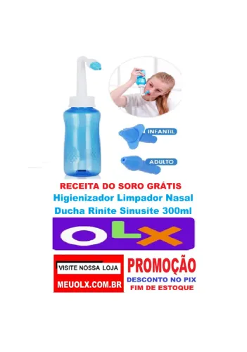 Higienizador Limpador Nasal Ducha Rinite E Sinusite 300ml