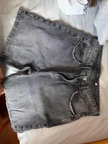 bermuda jorts jeans preto 42