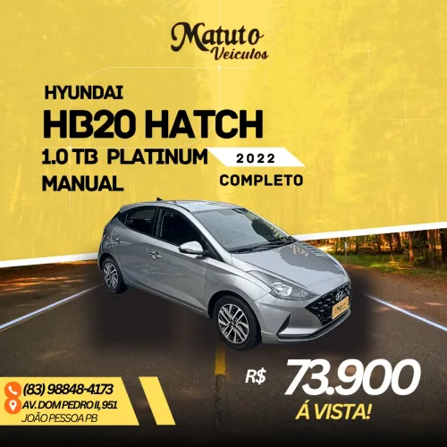 Hyundai HB20 Platinum 1.0 TB Flex 12V MEC 2022