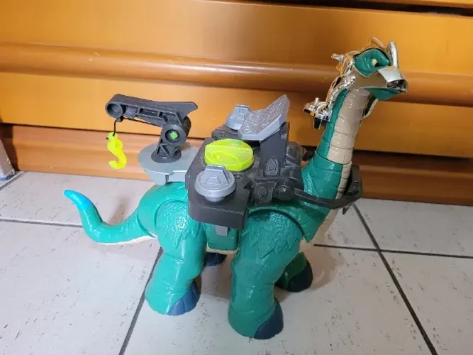 Fisher Price Imaginext dinossauro articulado azul Apatosaurus