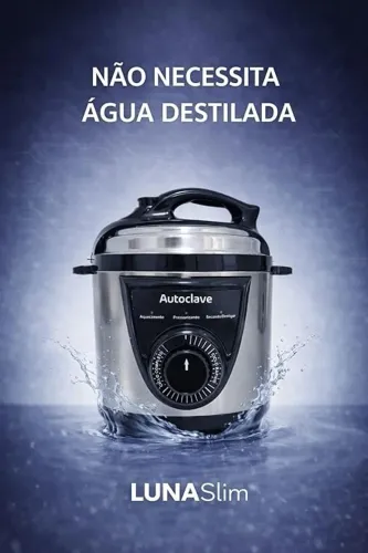 Autoclave LunaSlim 5L 800W 220V Inox - Esterilização para Manicure