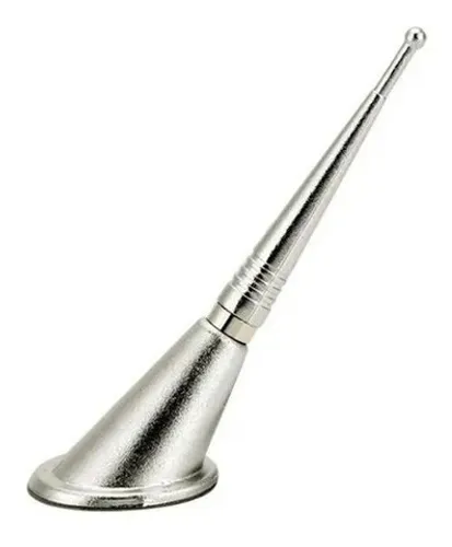 Antena Automotiva De Teto Decorativa Curta Cromada Universal