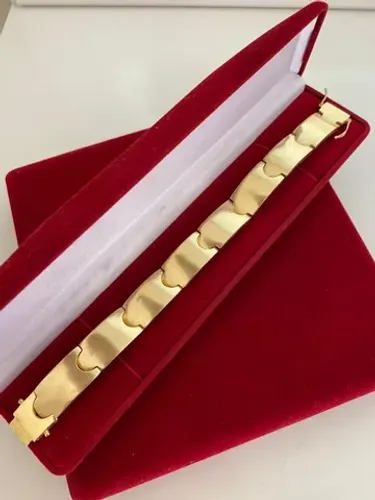  BRACELETE EM MOEDA ANTIGA IDENTICA AO OURO 18K