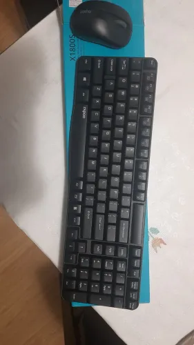 TECLADO E MOUSE SEM FIO RAPOO X1800S<br>