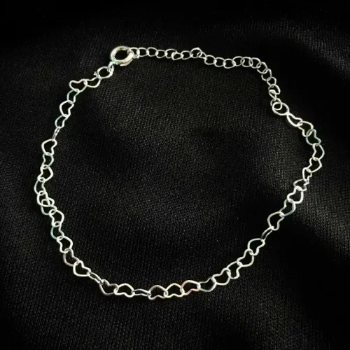 Pulseira Coração | banhada/folhada a Prata 925