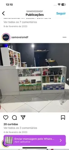 KIT ADEGA PRATELEIRA + BALCÃO MDF 