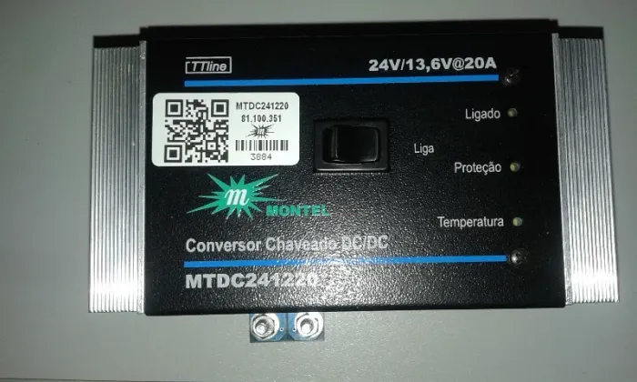 Conversor de Tensão 24Vdc > 12Vdc 20A Montel MTDC241220
