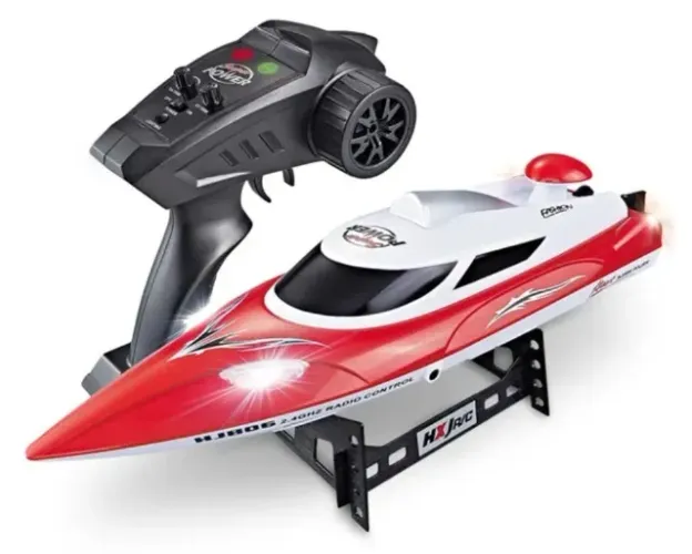 Lancha Barco HJ806 com Rádio Controle, Bateria e Carregador - 35km/h - Top!