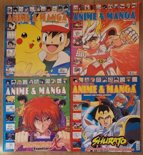 Combo c/ 10 Revistas Guia Anime & Mangá IIIustrations.