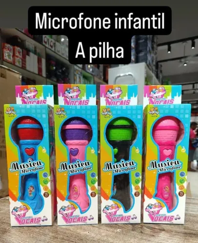 Microfone Infantil karaokê - Brinquedo Musical