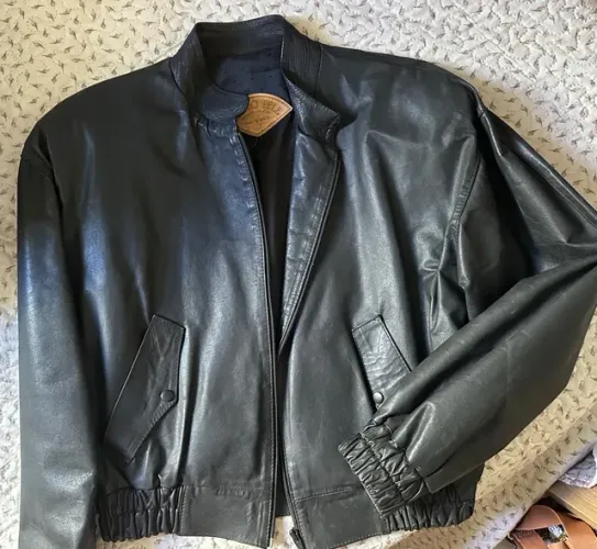 Jaqueta de couro legitimo feminina preto